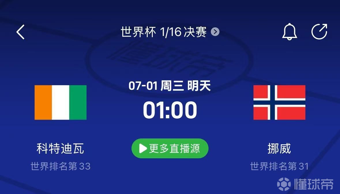 科特迪瓦vs挪威赛事前瞻：两队重返世界杯；胜负取决于锋线